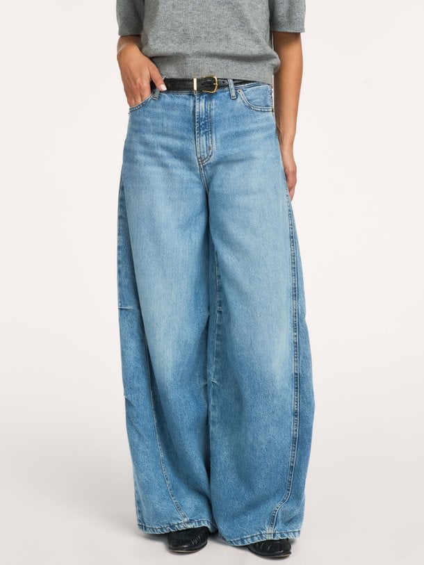 Aerea, wide leg non-stretch jeans