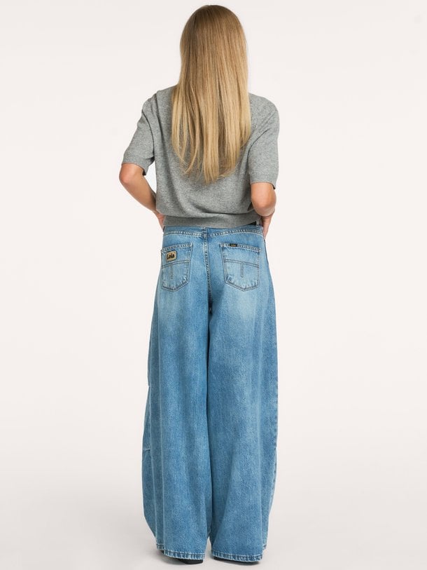 Aerea, wide leg non-stretch jeans