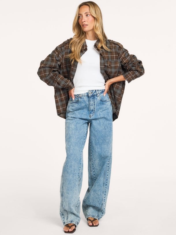 Mawi, high waist barrel fit jeans
