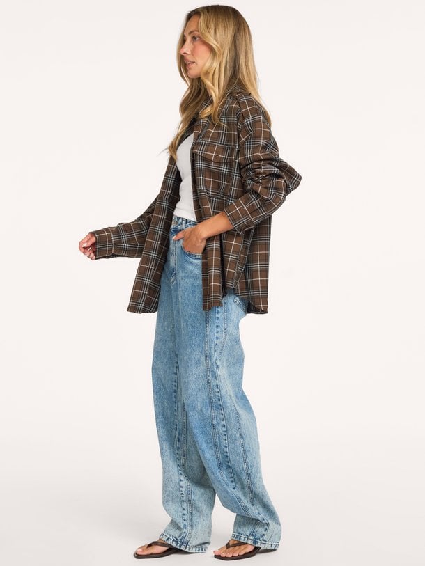 Mawi, high waist barrel fit jeans
