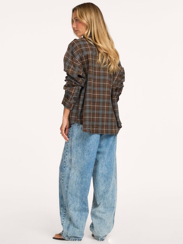 Mawi, high waist barrel fit jeans