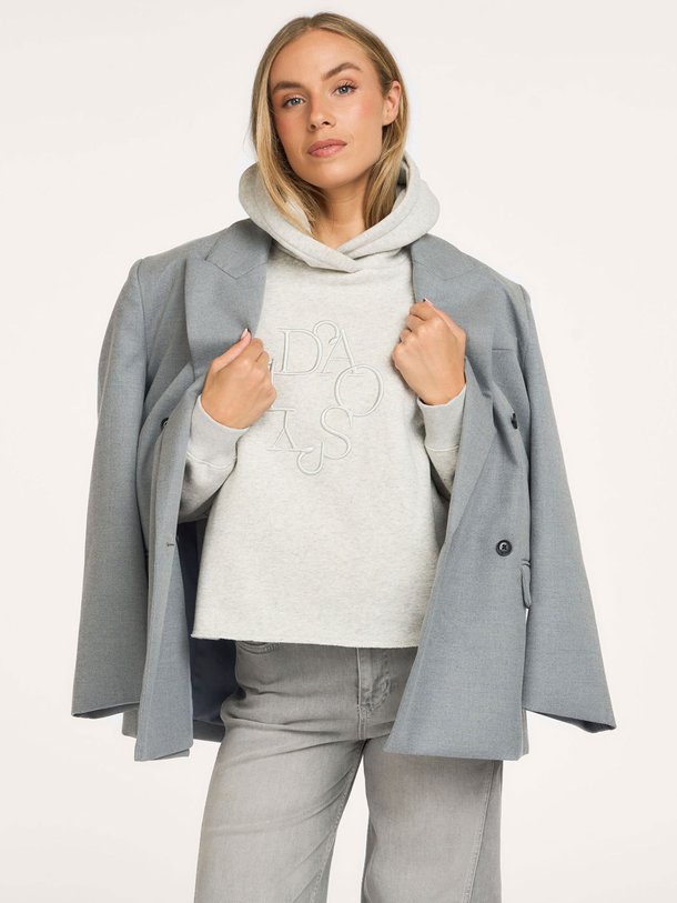 statement hoodie curly 10 Katoenmix hoodie