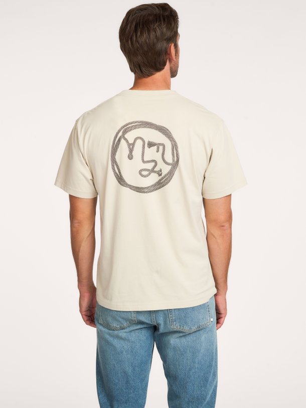 Lasso, organic cotton T-shirt met logo