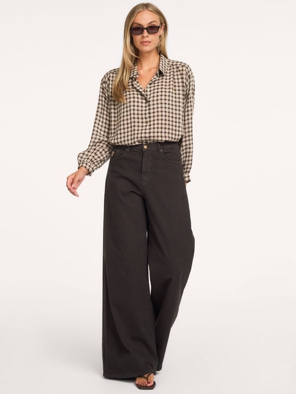 Marlene, high waist wide leg jeans