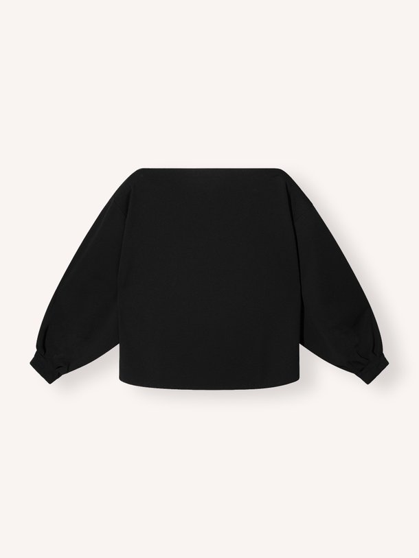 boatneck blouse crepe Geweven top