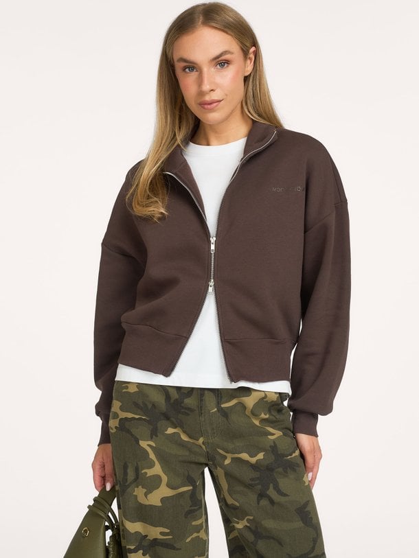 Tiamd 2way zip cardigan Tia, katoenmix vest