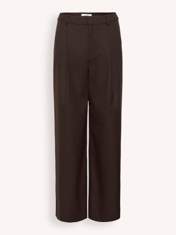 GZpaula melange MW wide pants Paula, wolmix broek