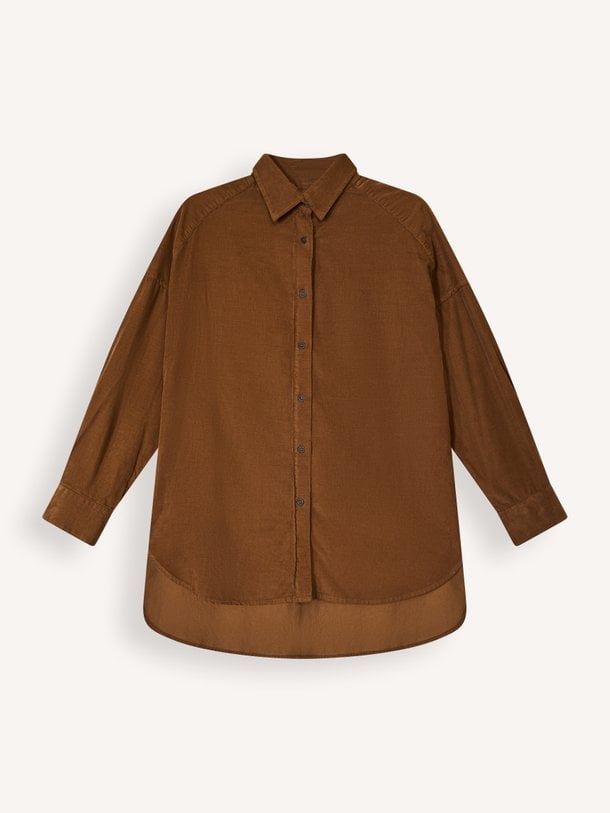 Ross, katoenen oversized ribcord blouse