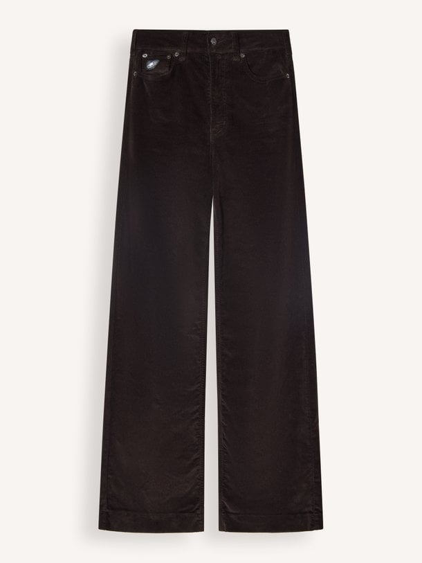 Palazzo Mistral Palazzo, high waist wide leg ribcord broek