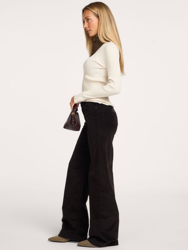 Palazzo Mistral Palazzo, high waist wide leg ribcord broek