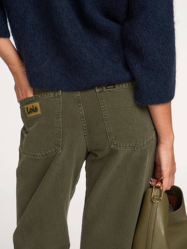 Dali, mid waist barrel fit jeans