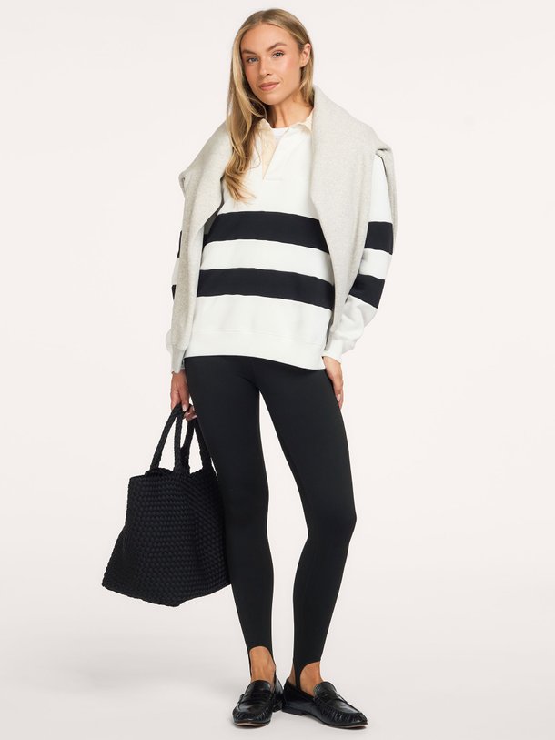 statement rugby sweater stripes Katoenmix polo sweater