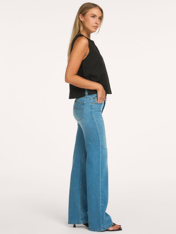 Palazzo, high waist straight fit jeans