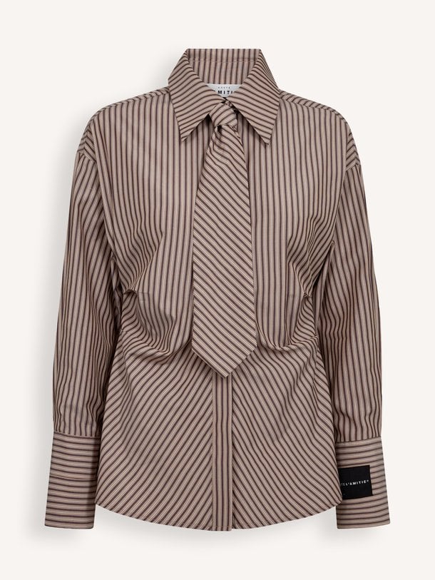 Gemma, katoenmix gestreepte blouse