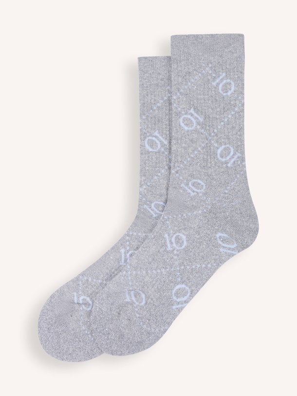 long socks all over monogram Katoenmix sokken met lurex