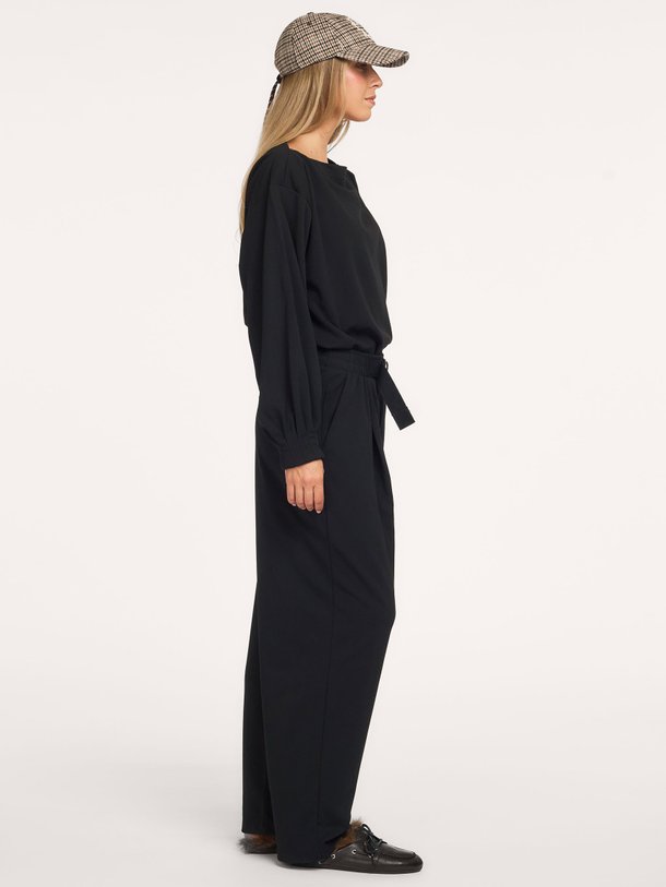 belted pants crepe Geweven broek