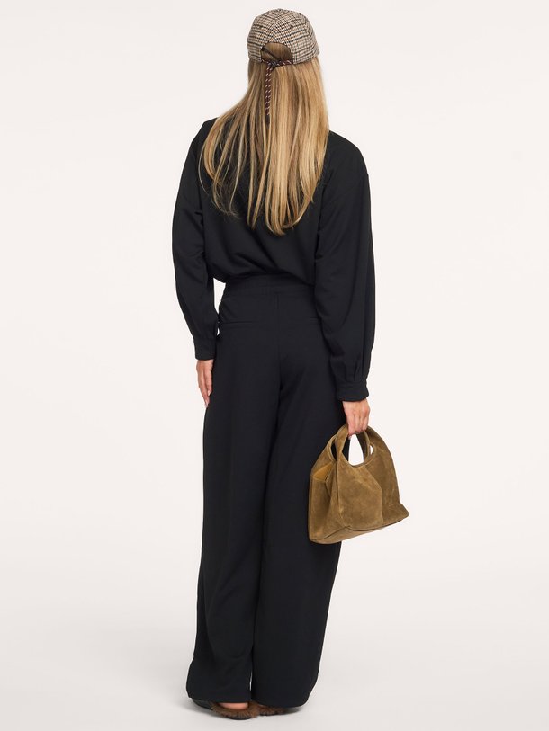 belted pants crepe Geweven broek