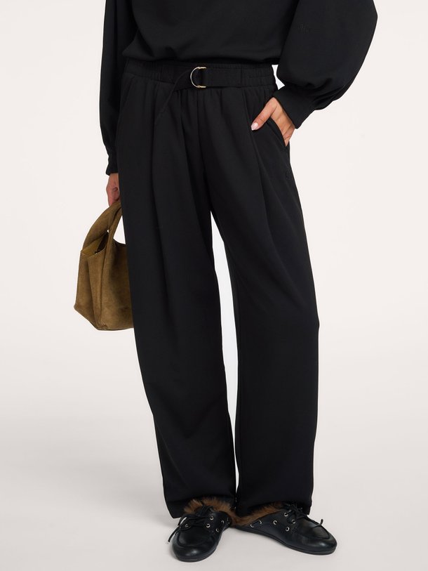 belted pants crepe Geweven broek