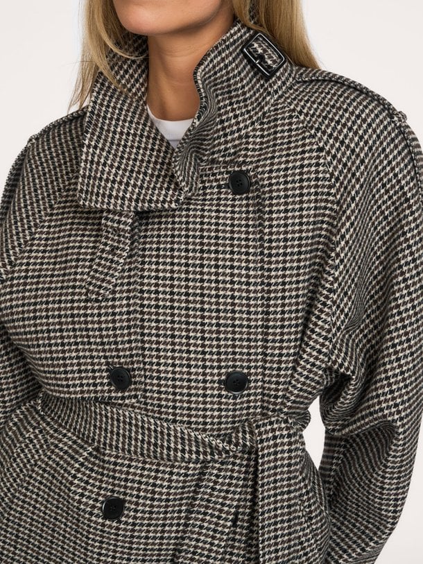 GZavic midi HT jacket Avic, wolmix pied de poule mantel