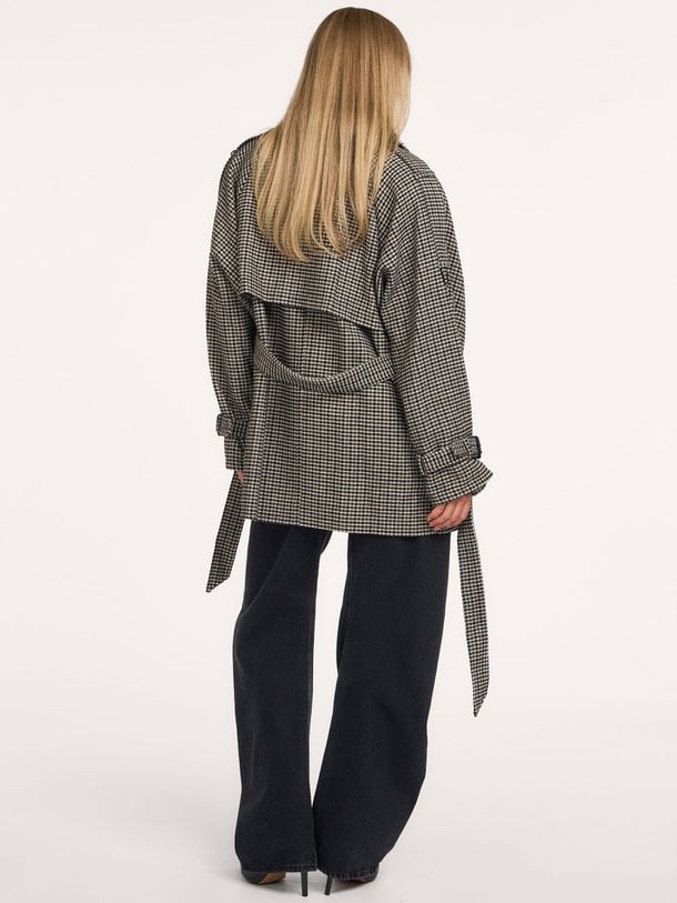 GZavic midi HT jacket Avic, wolmix pied de poule mantel