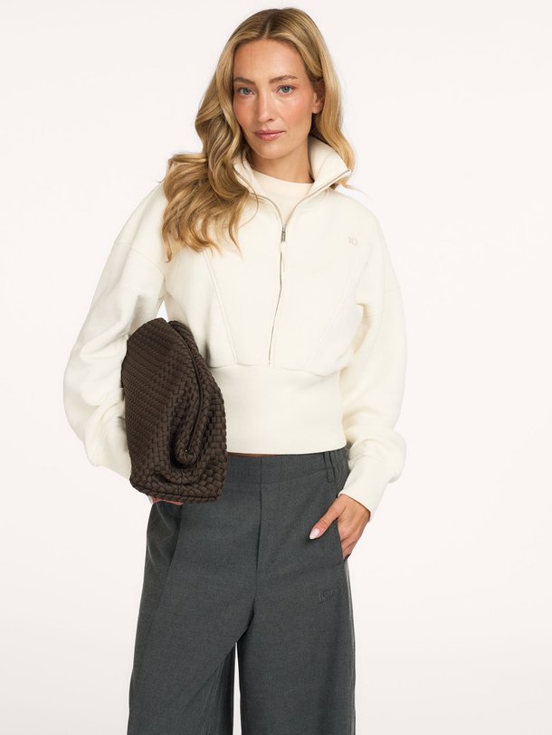 zip sweater Katoenmix sweater