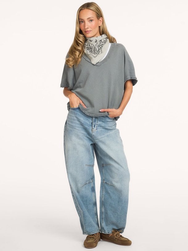 High waist barrel fit jeans
