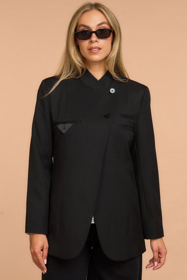 Premiere Overlap Blazer Geweven blazer