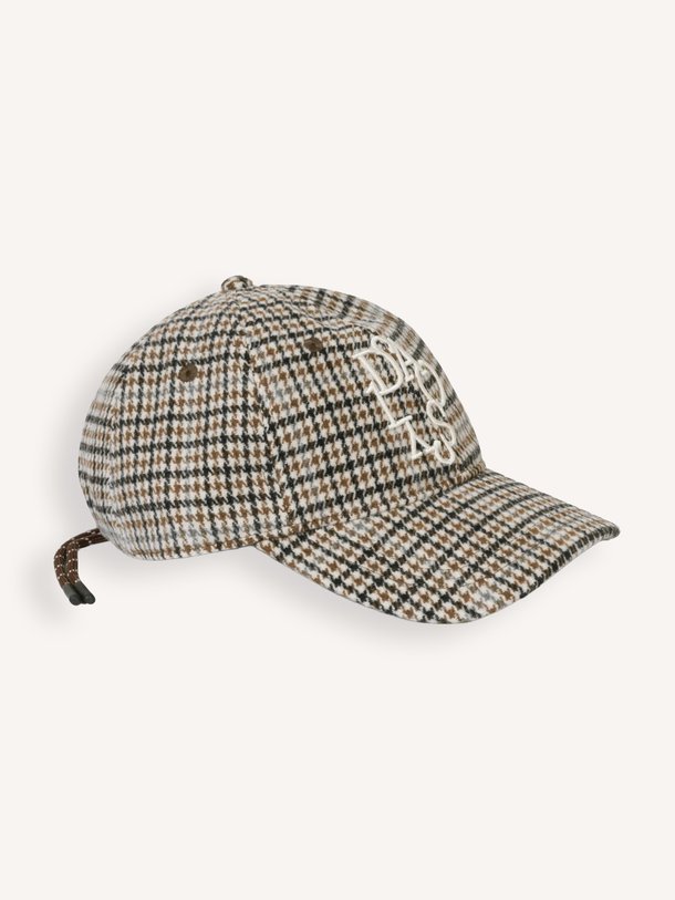 wool blend check cap Wolmix pet