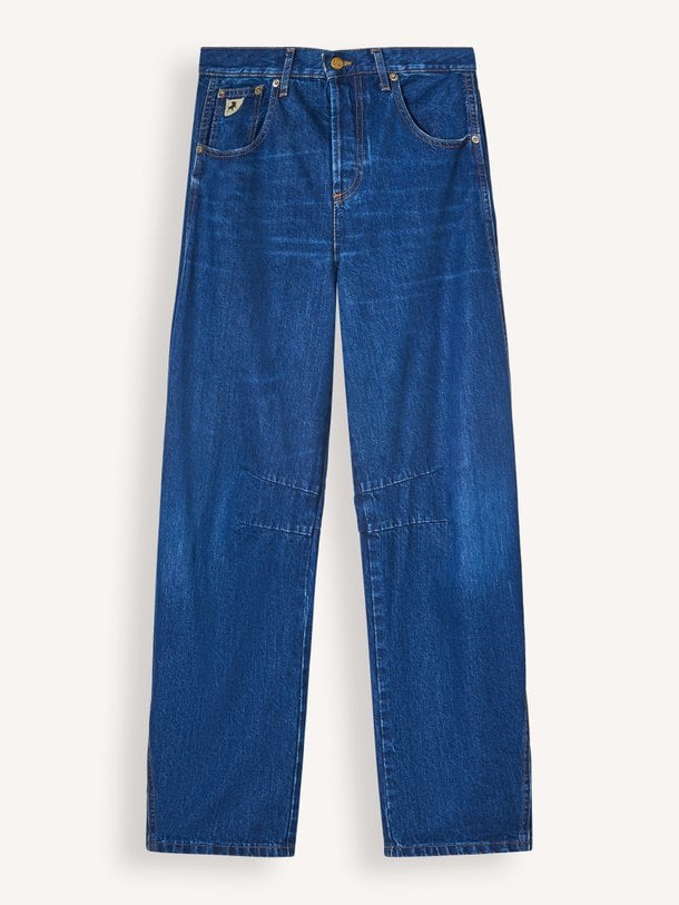 Aliana, mid waist barrel fit non-stretch jeans