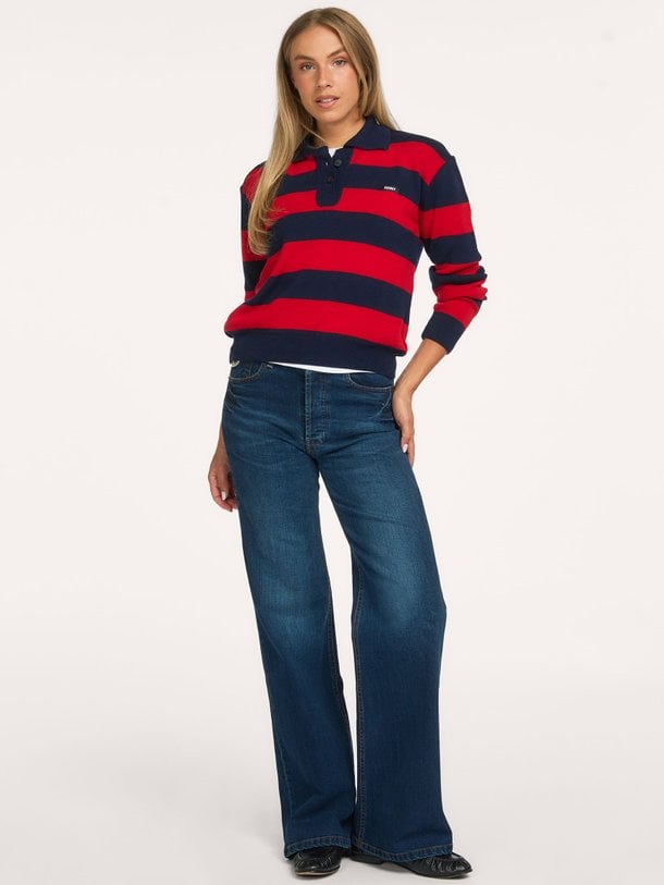 Lindsay, high waist wide leg jeans