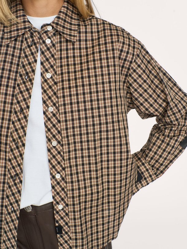Katoenen geruite blouse