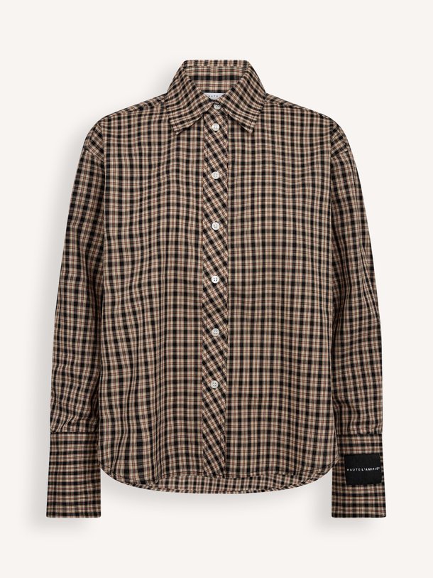 Maxi Logo Dessert Check Shirt Katoenen geruite blouse