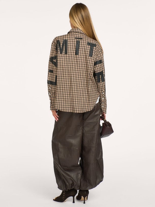 Katoenen geruite blouse