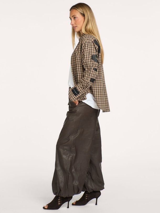 Katoenen geruite blouse