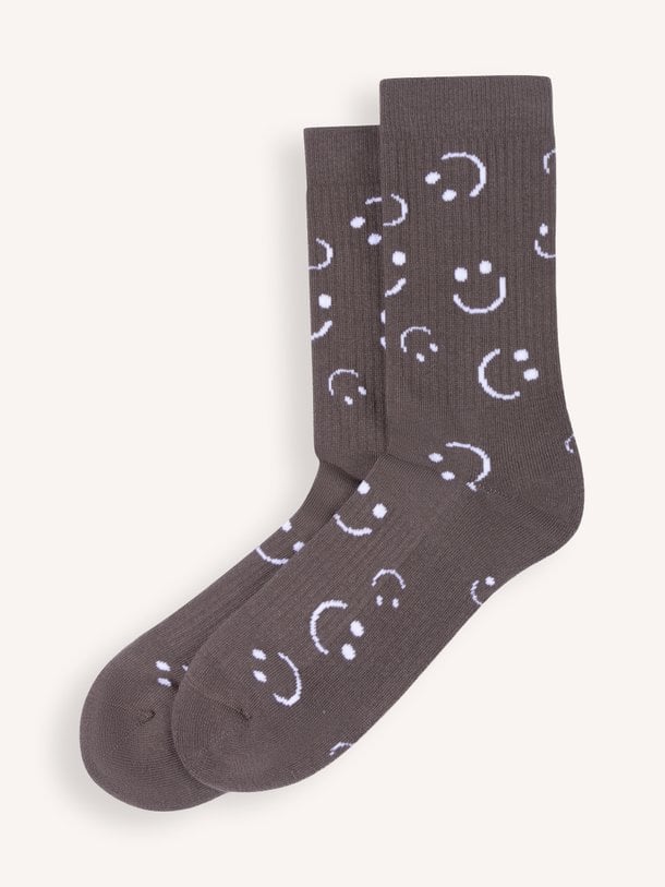 long socks all over smile Katoenmix sokken