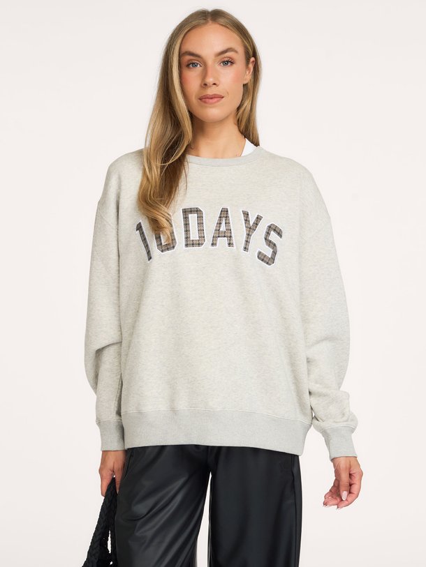 statement sweater logo Katoenmix logo sweater