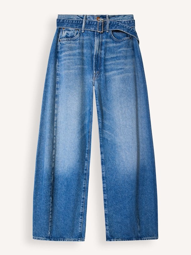 THE BELTED SPOONFUL NERDY (Snacks) Spoonful Nerdy, mid waist barrel fit jeans