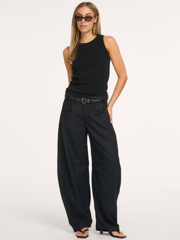 Aliana Aliana, mid waist barrel fit broek