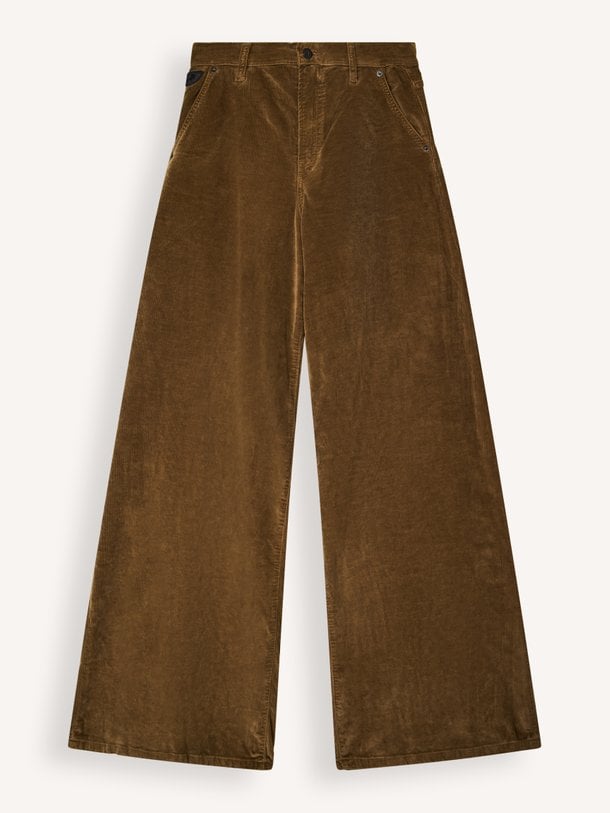 New Marlene, katoenmix wide leg ribcord broek