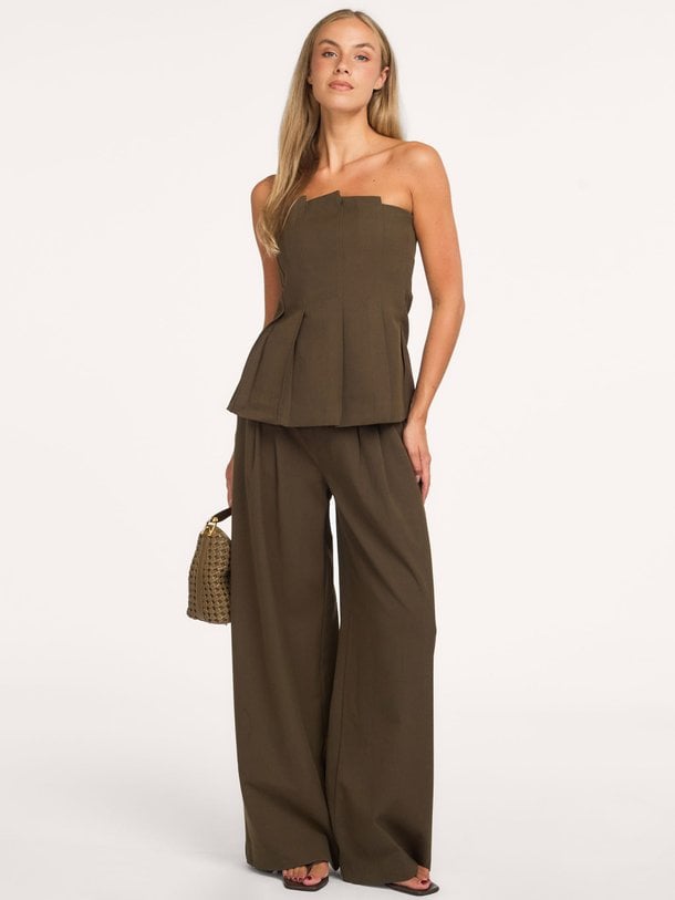 GZstacy pleat corsage Stacy, viscosemix top