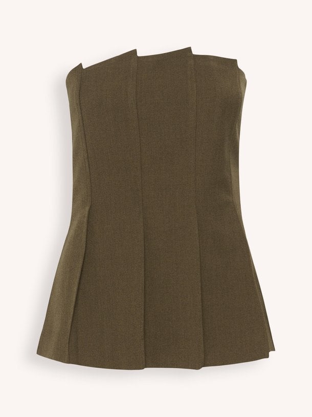 GZstacy pleat corsage Stacy, viscosemix top