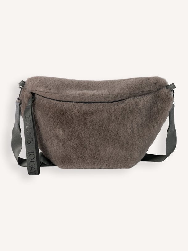 Fake fur crossbody tas