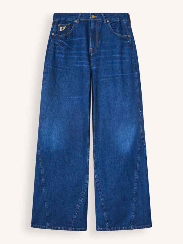 Skater, high waist loose fit non-stretch jeans