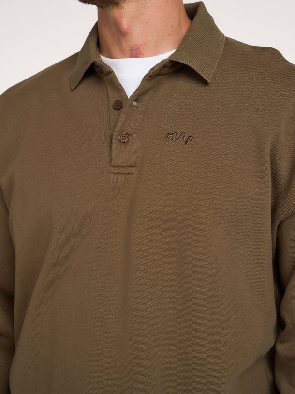 Organic cotton oversized polo sweater
