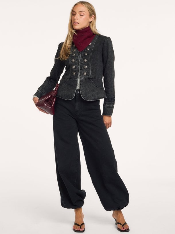 High waist harem fit jeans
