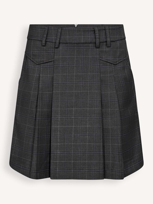 EloraCC Pocket Pleat Mini Skirt Elora, viscosemix geruite rok