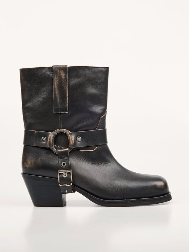 CAREY Carey, lederen biker boots