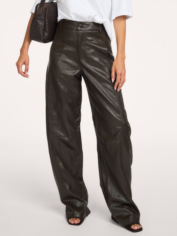 41003 GittCC Pant Gitt, leatherlook barrel fit broek