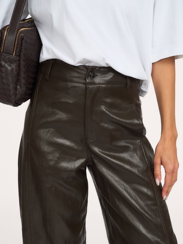 41003 GittCC Pant Gitt, leatherlook barrel fit broek