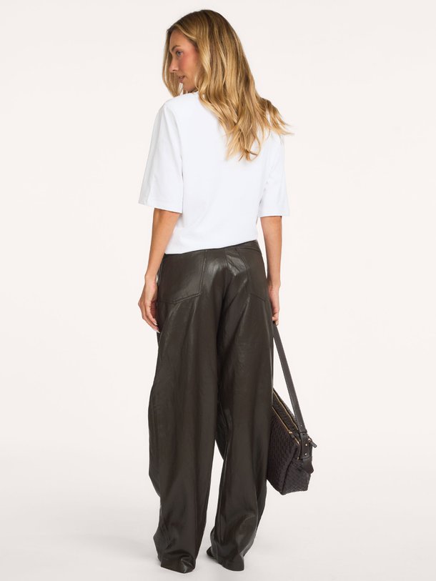 41003 GittCC Pant Gitt, leatherlook barrel fit broek